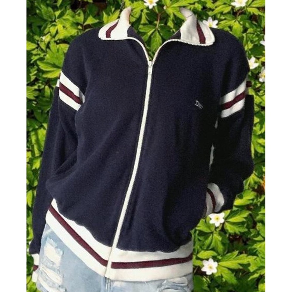 Christian Dior Vintage Track Jacket Navy Preppy Sporty& Rich Polo Country Club L